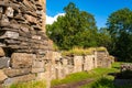 Ruins of medieval Cistercian monastery at Hovedoya island on Oslofjord harbor near Oslo, Norway - Hovedoya kloster - dating to XII