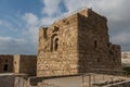 Ruins of the medieval crusaders castle in Byblos