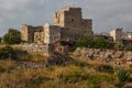 Ruins of the medieval crusaders castle in Byblos