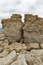 Ruins of Medieval fort wall in Paphos on Cyprus