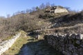 Ruins of medieval fortification in town of Melnik, Bulgaria Royalty Free Stock Photo