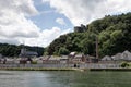 Ruins, banks Meuse village, Crevecoeur, Leffe, Dinant, Belgium