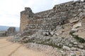 Ruins of the medieval fortress Nimrod Mivtzar Nimrod located in the northern Golan Heights in Israel.