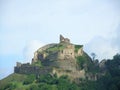 The ruins of a medieval fortress