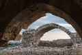 Ruins of the medieval fortress in Silifke city Royalty Free Stock Photo