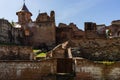 Ruins of medieval old fortress castle and church in Royal Court Targoviste, Romania Royalty Free Stock Photo