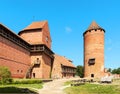 Ruins of medieval Turaida castle museum in Latvia