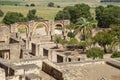 Ruins of Medina Azahara - vast, fortified Andalus palace-city Royalty Free Stock Photo