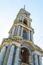 Ruins of a 75 meter high bell tower in the style of classicism, Royalty Free Stock Photo