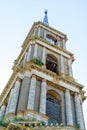 Ruins of a 75 meter high bell tower in the style of classicism, Royalty Free Stock Photo