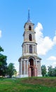 Ruins of a 75 meter high bell tower in the style of classicism,