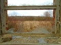 Ruins of military building from second war. Armys buildings