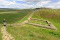 Ruins of military guardhouse on Hadrian`s Wall