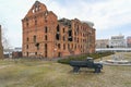 The ruins of the mill. Gerhardt`s Mill, or Grudinin`s Mill - a steam mill building destroyed during the days of the Battle of