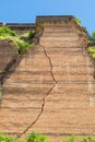 The ruins of Mingun Pahtodawgyi, an incomplete pagoda or monument stupa in Mingun, Myanmar, Burma Royalty Free Stock Photo