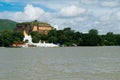 The ruins of Mingun Pahtodawgyi, an incomplete pagoda or monument stupa in Mingun, Myanmar, Burma Royalty Free Stock Photo