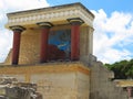 Ruins of the Minoan Palace of Knossos in Heraklion,Greece Royalty Free Stock Photo