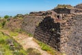 Ruins of moat around Belvoir Fortress, Kohav HaYarden National Park in Israel.