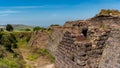 Ruins of moat around Belvoir Fortress, Kohav HaYarden National Park in Israel. Royalty Free Stock Photo