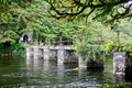 Bridge leading to the Monk`s fishing house at Cong Abbey, County Mayo, Ireland