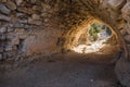 Ruins of Monolithos castle on Rhodes island in Greece Royalty Free Stock Photo