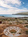 Ruins with mosaic in Cavo Matapan in Mani, Laconia, Peloponnese