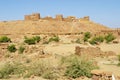 Ruins of the mysterious Kuldhara abandoned settlement in the desert near Jaisalmer, India.