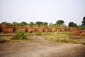 Ruins of Nalanda University situated at Bihar, Nalanda Royalty Free Stock Photo