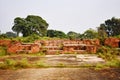 Ruins of Nalanda University situated at Bihar, Nalanda Royalty Free Stock Photo