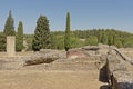 Ruins in nature of Italica, Roman city in the province of Hispania Baetica