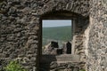 Ruins of Nevitsky Castle near Nevitske village, Zakarpattia, Ukraine