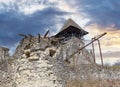 Ruins of Nevitsky Castle. Ukraine.