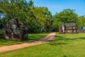 Ruins of nissanka malla palace at polonnaruwa, Sri Lanka