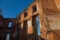 Ruins of the noble estate Petrovskoe-Knyazhishchevo. Royalty Free Stock Photo