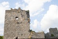 Remains of a medieval castle. Ruins. Royalty Free Stock Photo