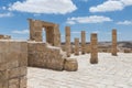 Ruins of the northern church in the Nabataean city of Avdat, located on the incense road in the Judean desert in Israel. It is inc Royalty Free Stock Photo