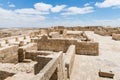 Ruins of the northern church in the Nabataean city of Avdat, located on the incense road in the Judean desert in Israel. It is inc Royalty Free Stock Photo