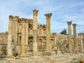 Ruins of Nymphaeum in ancient Roman city of Gerasa Jerash, Jordan.