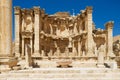 Ruins of the Nymphaeum in the Roman city of Gerasa modern Jerash in Jordan.