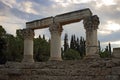 Ruins of Octavia temple in ancient Corinth, Greece