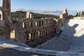 Ruins of Odeon of Herodes Atticus in the Acropolis of Athens, Greece