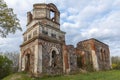 The ruins of old abandoned church in Lithuania. Rudamina Lord of conversion Church. Ancient, landscape. Royalty Free Stock Photo