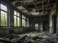 ruins of old abandoned factory