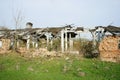 ruins. old abandoned ruined farm. devastation. ruins and remains of an old abandoned ruined farm