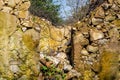 Ruins of old abandoned stone house in Figueiro dos Vinhos, Portugal. Royalty Free Stock Photo