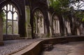 Ruins of an old abbey converted into the garden