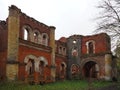The ruins of the old brick estate of the Wrangel barons