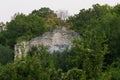 Ruins of an Old Building Hidden By Trees in Summer Royalty Free Stock Photo