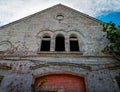 Ruins of old building made of white brick Royalty Free Stock Photo