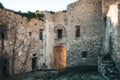 Ruins of an old building in the typical abandoned Italian village of Craco Royalty Free Stock Photo